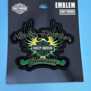 New in package 2010 Harley Davidson Jamaica sew on patch large emblem 5x4